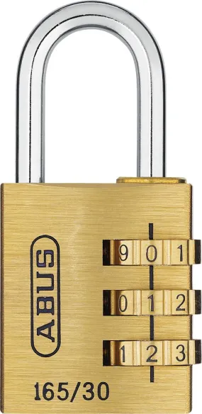 ABUS CIJFER HANGSLOT 165/30 MESSING