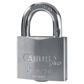 ABUS Hangslot - 50mm - dubbele kogel vergrendeling - messing mat verchroomd/beugel gehard staal