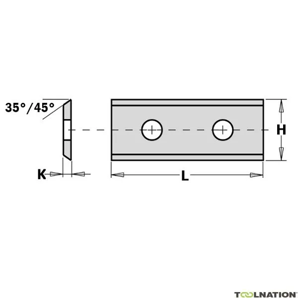 CMT 790.300.20 WPL wisselmes 2 zijdig 30 x 12 x 1,5 mm 10 stuks