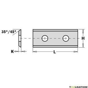 CMT 790.300.20 WPL wisselmes 2 zijdig 30 x 12 x 1,5 mm 10 stuks
