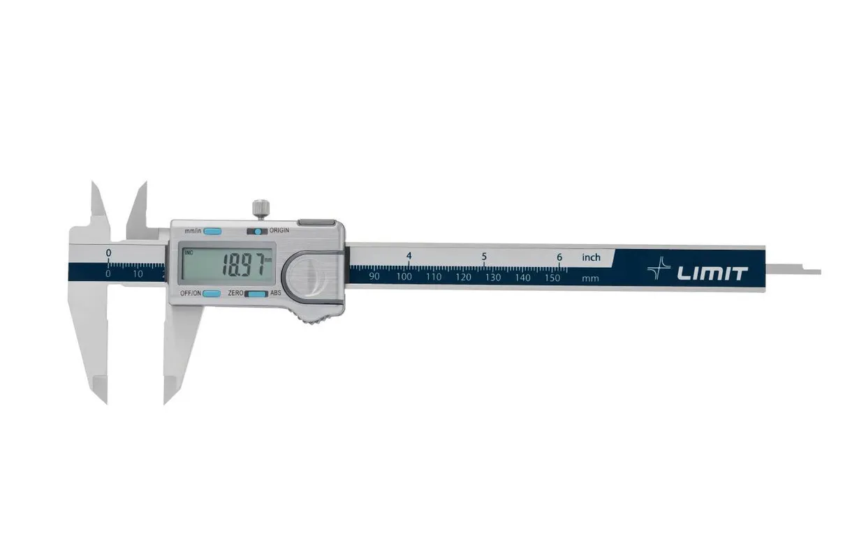 Digitale schuifmaat in roestvrij staal 150x40 mm 0,01 mm / inch met ABS absolute functie Limit