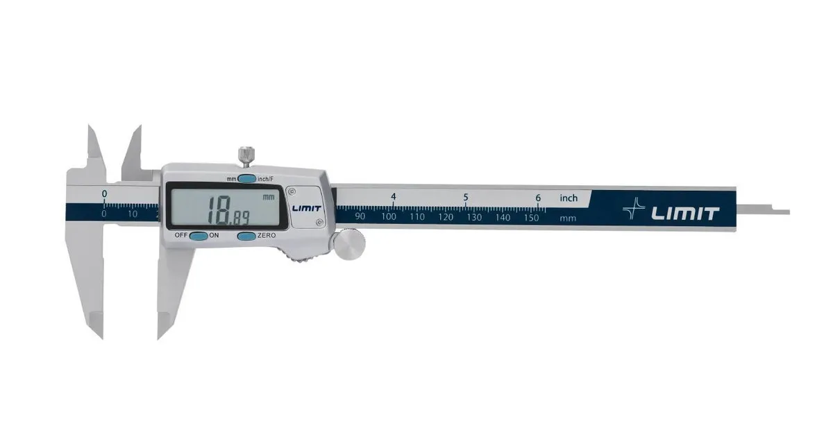 Digitale schuifmaat in roestvrij staal 200x48 mm met drievoudige uitlezing in mm inch decimaal inch imperiale breuken Limit