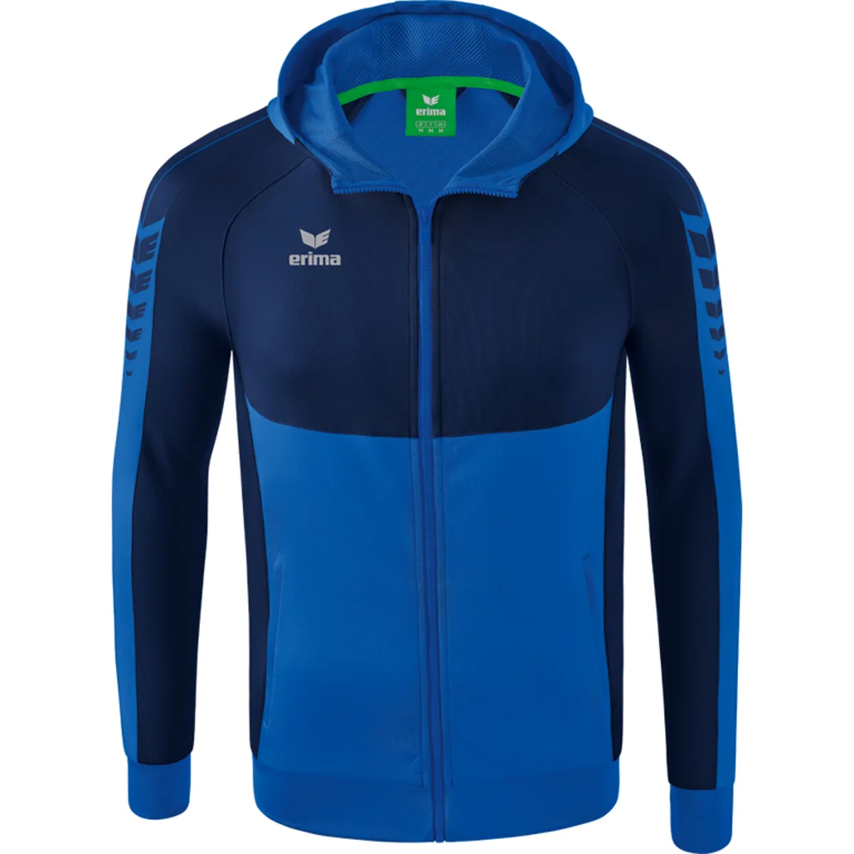 ERIMA SIX WINGS TRAININGSJACK MET CAPUCHON DAMES  NEW ROYAL / NEW NAVY
