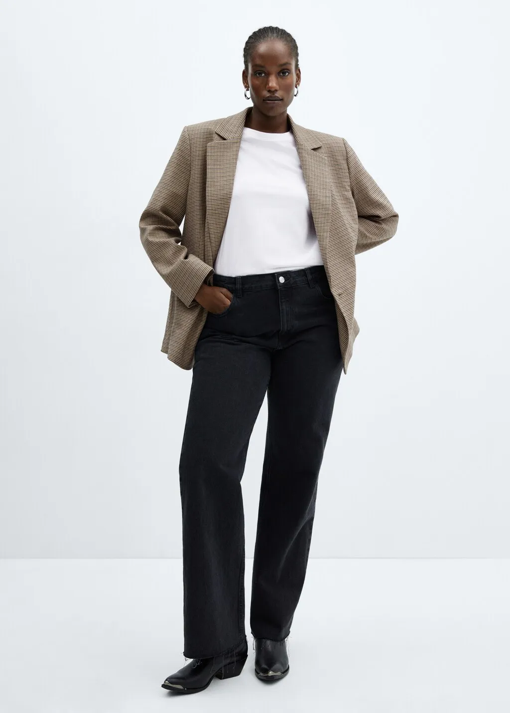 Gekruiste blazer met knoop
