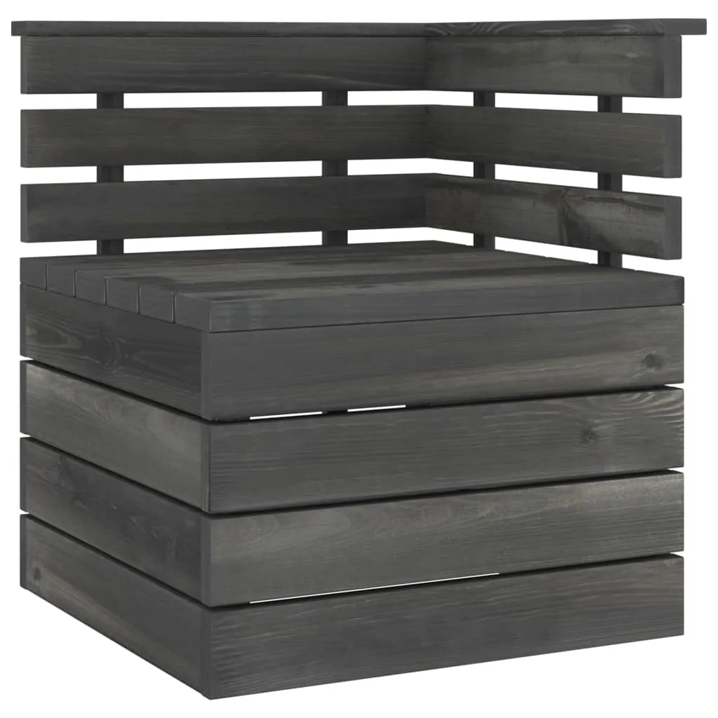 MEDINA 6DELIGE LOUNGESET PALLET MASSIEF GRENENHOUT DONKERGRIJS