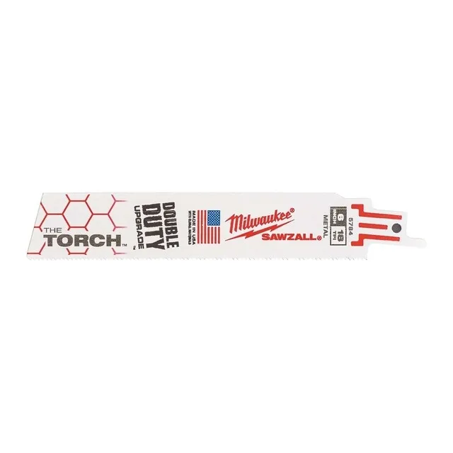 MILWAUKEE RECIPROZAAGBLAD SAWZALL METAAL HEAVY DUTY TORCH 150 MM 18TPI (25 STUKS)