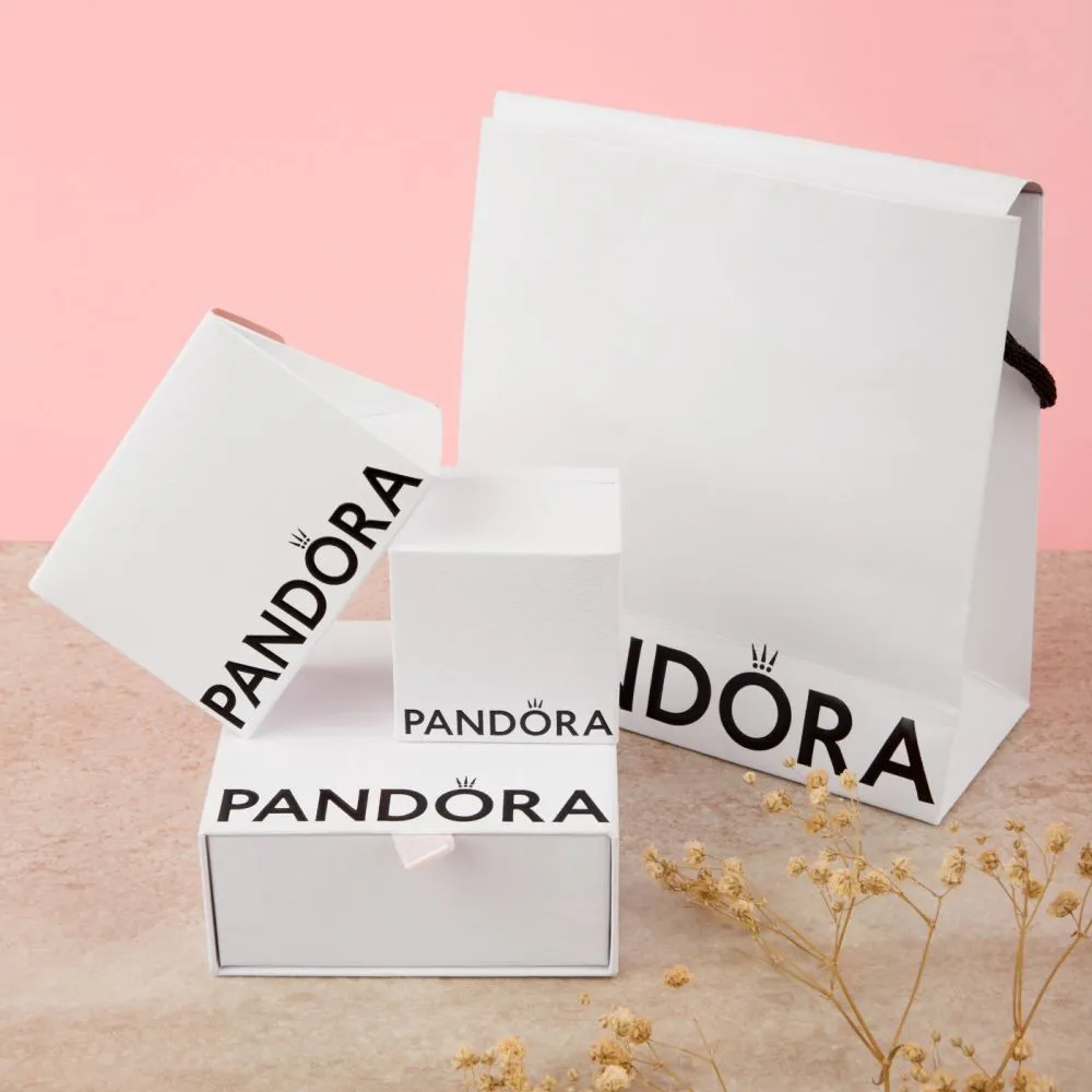 PANDORA TIMELESS GOLDCOLOURED EARRINGS WITH14 CARAT GOLD PLATING