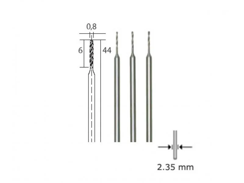 Proxxon HSS Spiraalboor 0,8mm 3st 28852