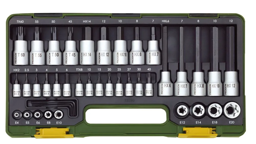PROXXON SPECIALE SET VOOR TX EN BINNENZESKANT (41DLG) 23290