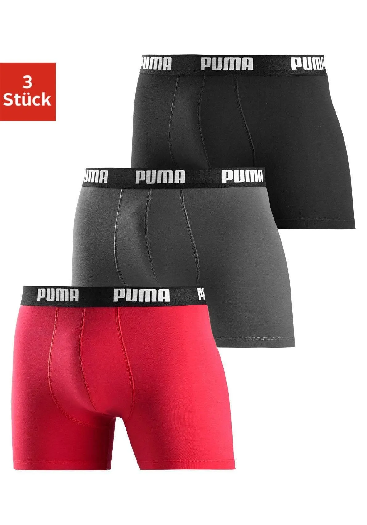 PUMA Boxershort met logo in de band (3 stuks)