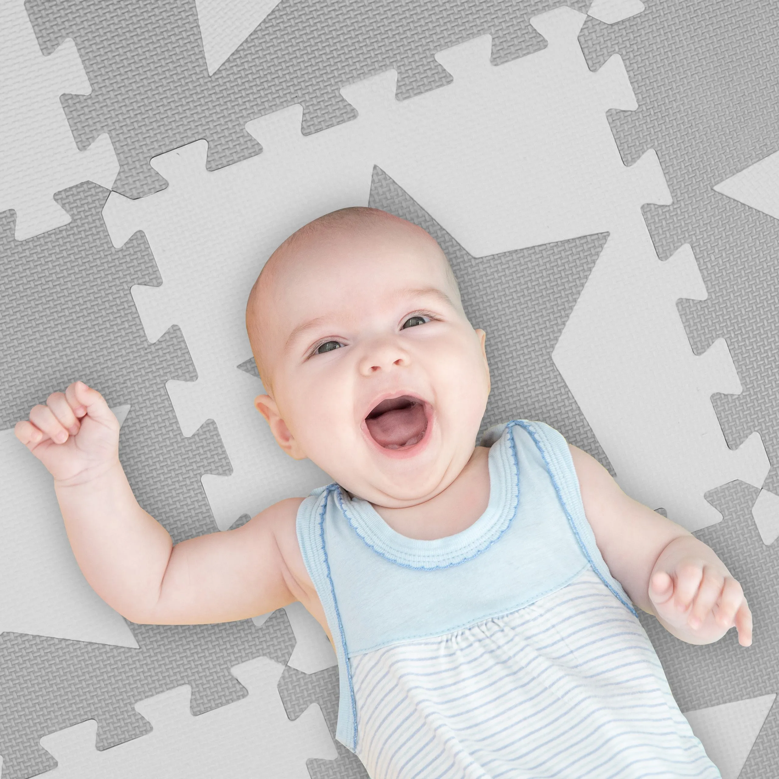 Puzzelmat ster lichtgrijs