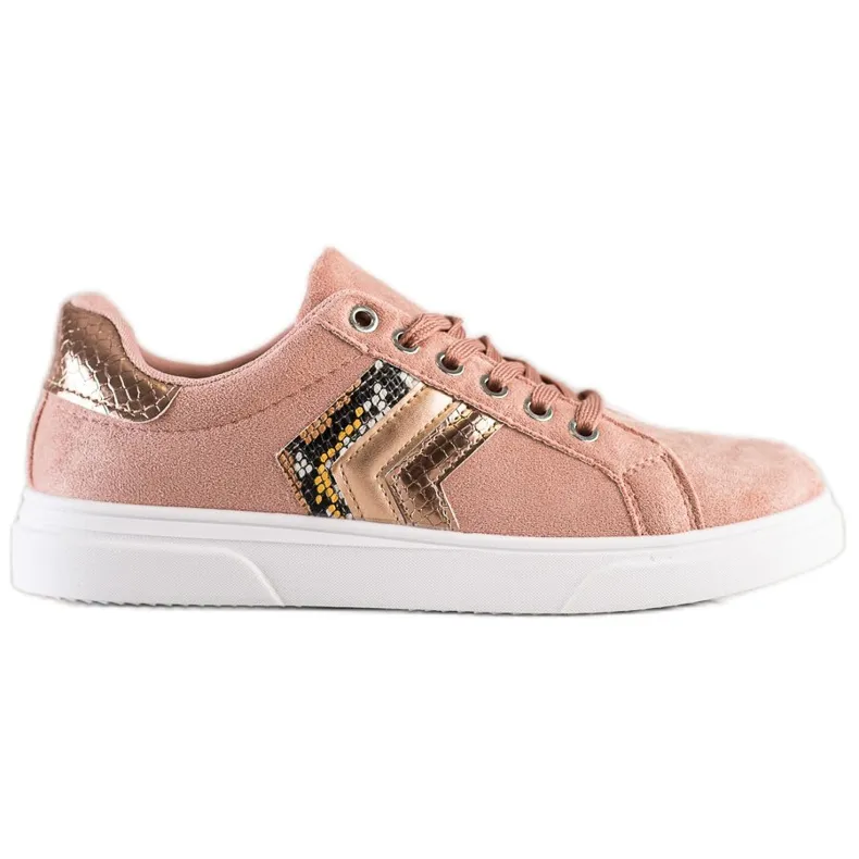 SHELOVET Suède Sneakers roze