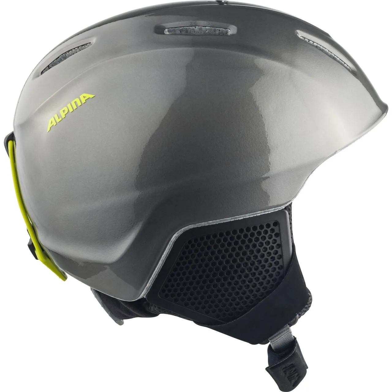 Skihelm Alpina Junior Carat LX Charcoal Neon Matt