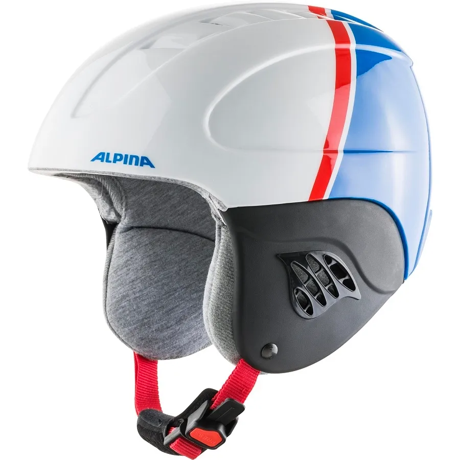Skihelm Alpina Junior Carat White Red Blue