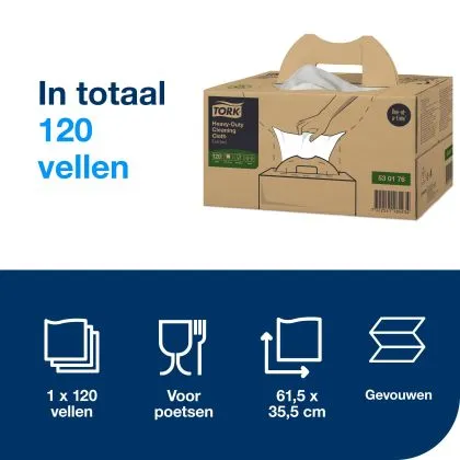TORK HEAVYDUTY REINIGINGSDOEK HANDYBOX W7 (120 DOEKEN)
