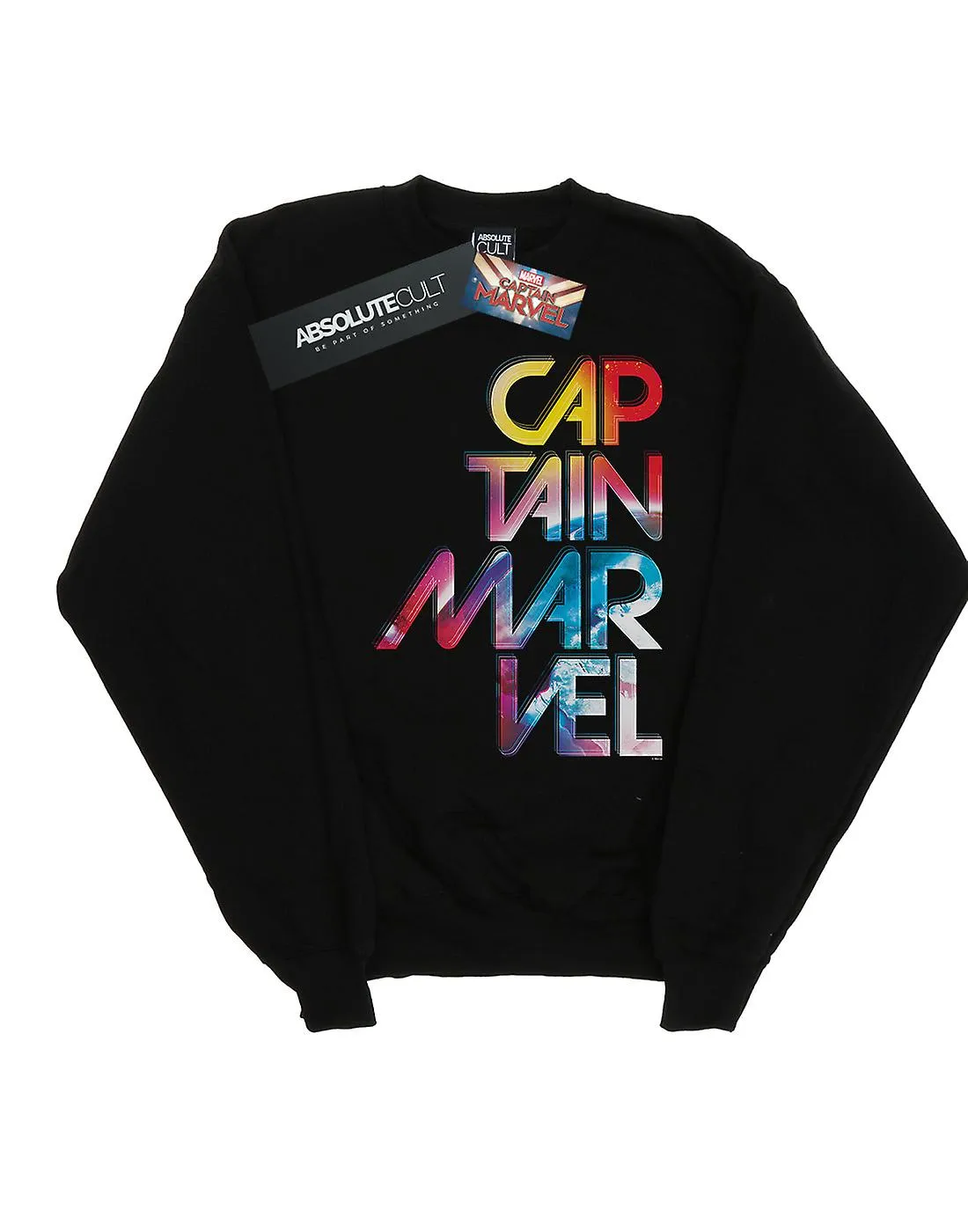 Verwonder u mannen Captain Marvel Galactische tekst Sweatshirt