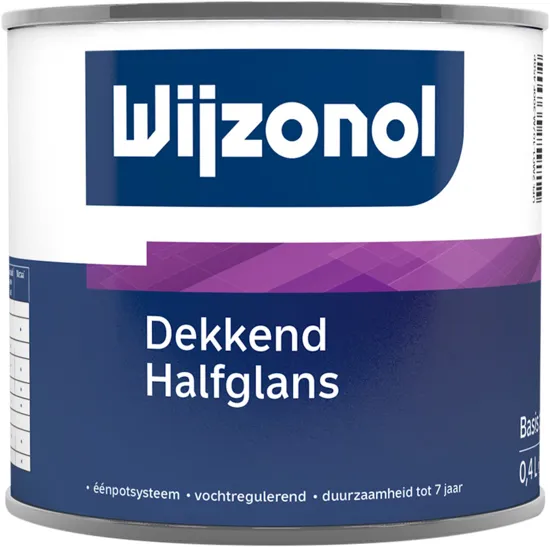 WIJZONOL DEKKEND HALFGLANSLAK BASIS TRANSPARANT 400ML